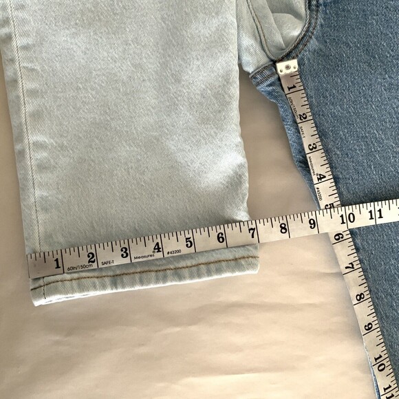 Levi’s Blue 2-tone 501 Cropped Waterless Rigid Jeans 31 - Picture 7 of 13